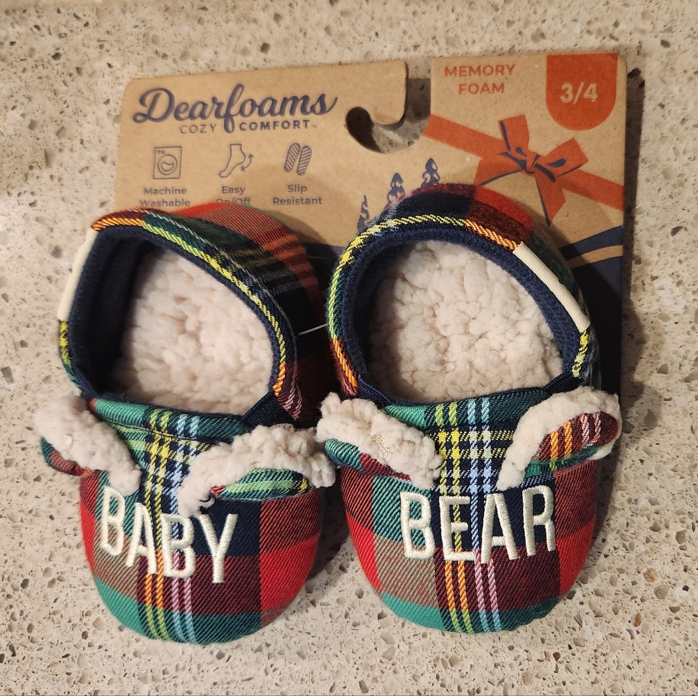 Dearfoams Baby Slippers size 3/4